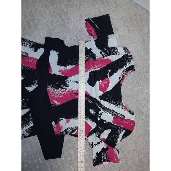 Vijo Couture Women Black, Pink,‎ White  Casual Dress  Sz L Neckline in the back - Picture 5 of 9